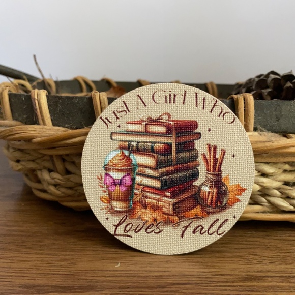 Custom Autumn Girl Canvas Magnet for Cozy Fall Refrigerator Decor - Picture 3 of 7